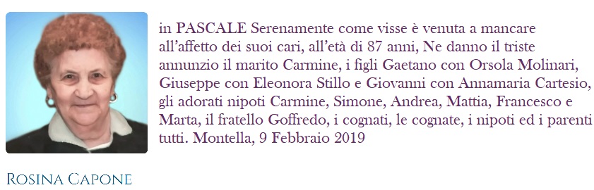 2019 02 09 Rosina Capone