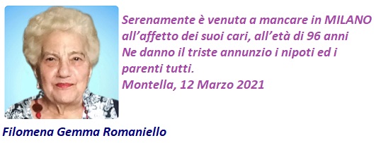 2021 03 12 Filomena G Romaniello