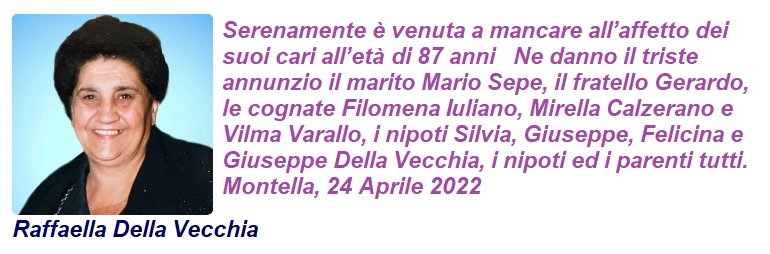 2022 04 24 Raffaella Della Vecchia