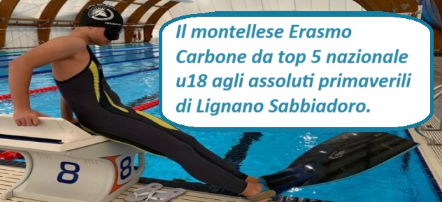 Il montellese Erasmo Carbone da top 5 nazionale U18 agli assoluti primaverili di Lignano Sabbiadoro.