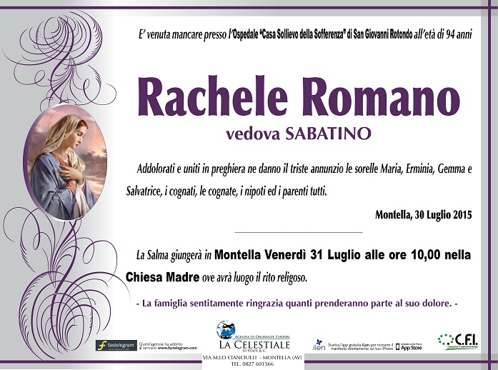 31 07 2015 ROMANO RACHELE